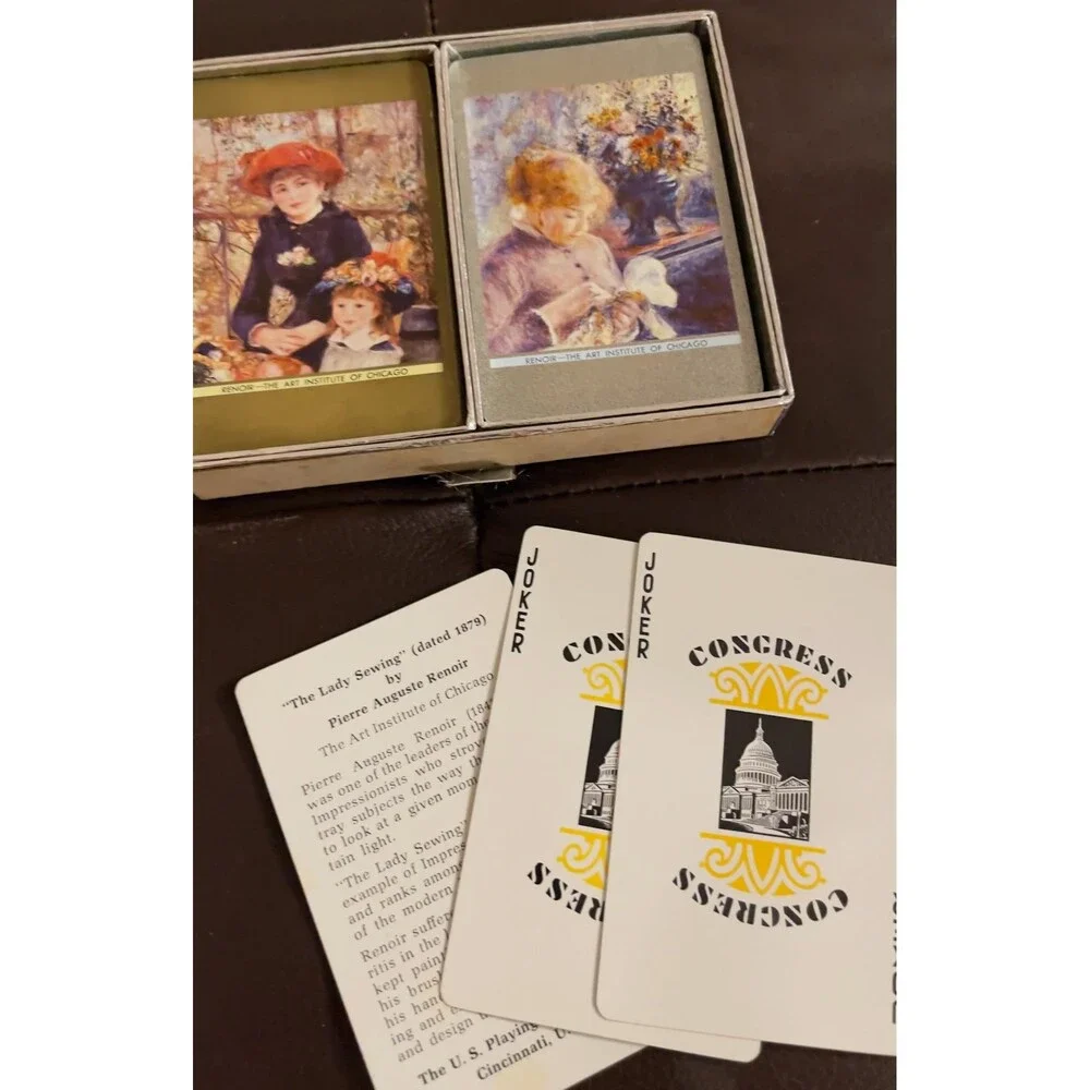 Congress Renoir Double Deck Cards Art Institute of Chicago Complete Box VTG